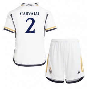 Real Madrid Daniel Carvajal #2 Replica Home Stadium Kit for Kids 2023-24 Short Sleeve (+ pants)